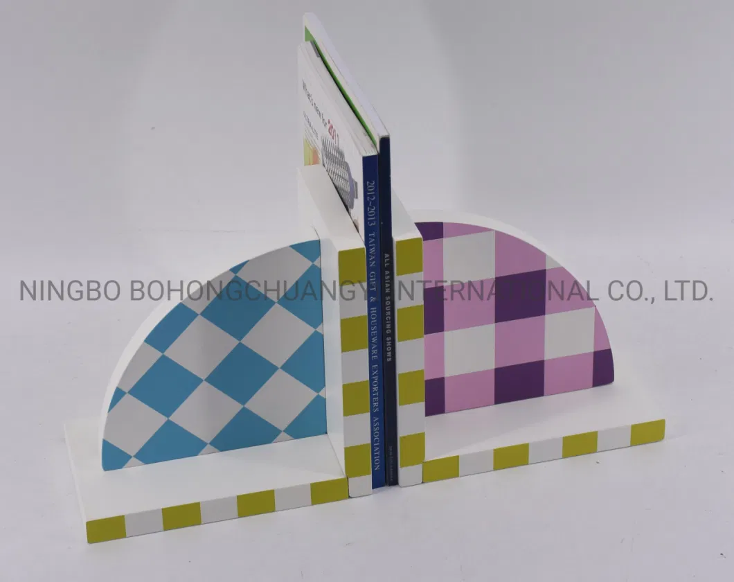 Boys Promotional Gift Bookstand Shaped Train/Car Wood Bookends for Students