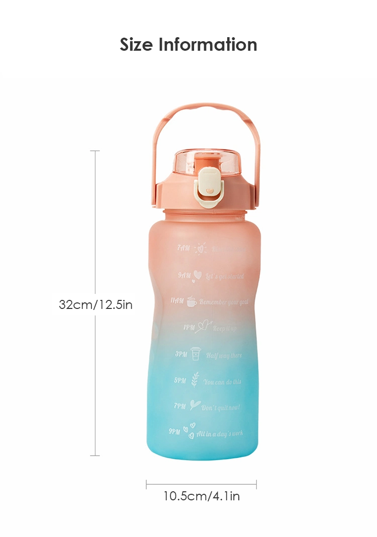 Straw Cup Ultra Capacity Big Kettle 2 Liter Sports Water Bottles