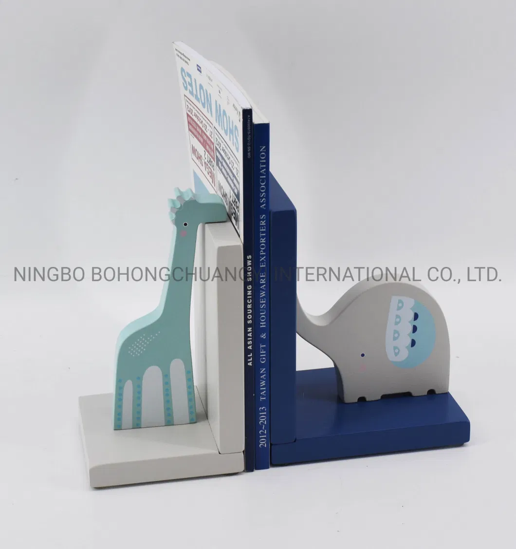 Boys Promotional Gift Bookstand Shaped Train/Car Wood Bookends for Students